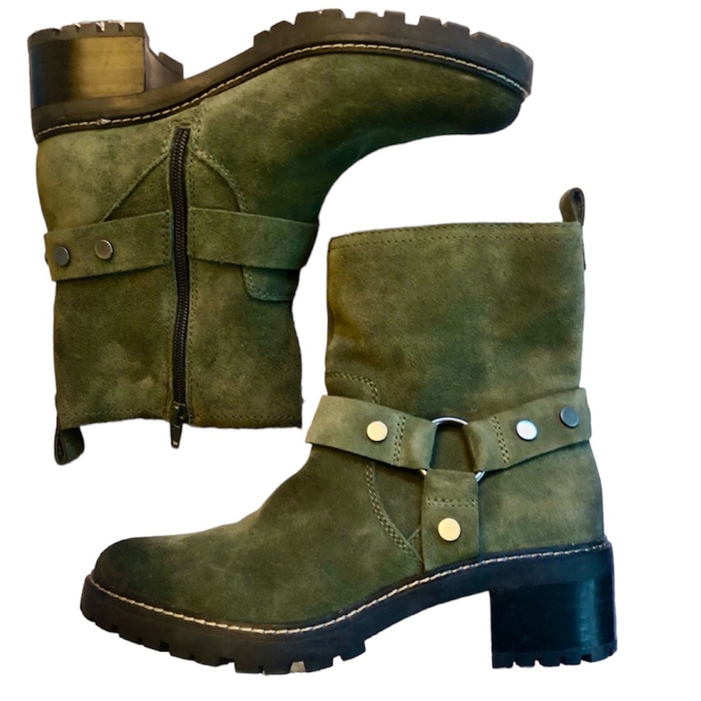 NATURALIZER suede combat boots with harness ~size  8 Euc!